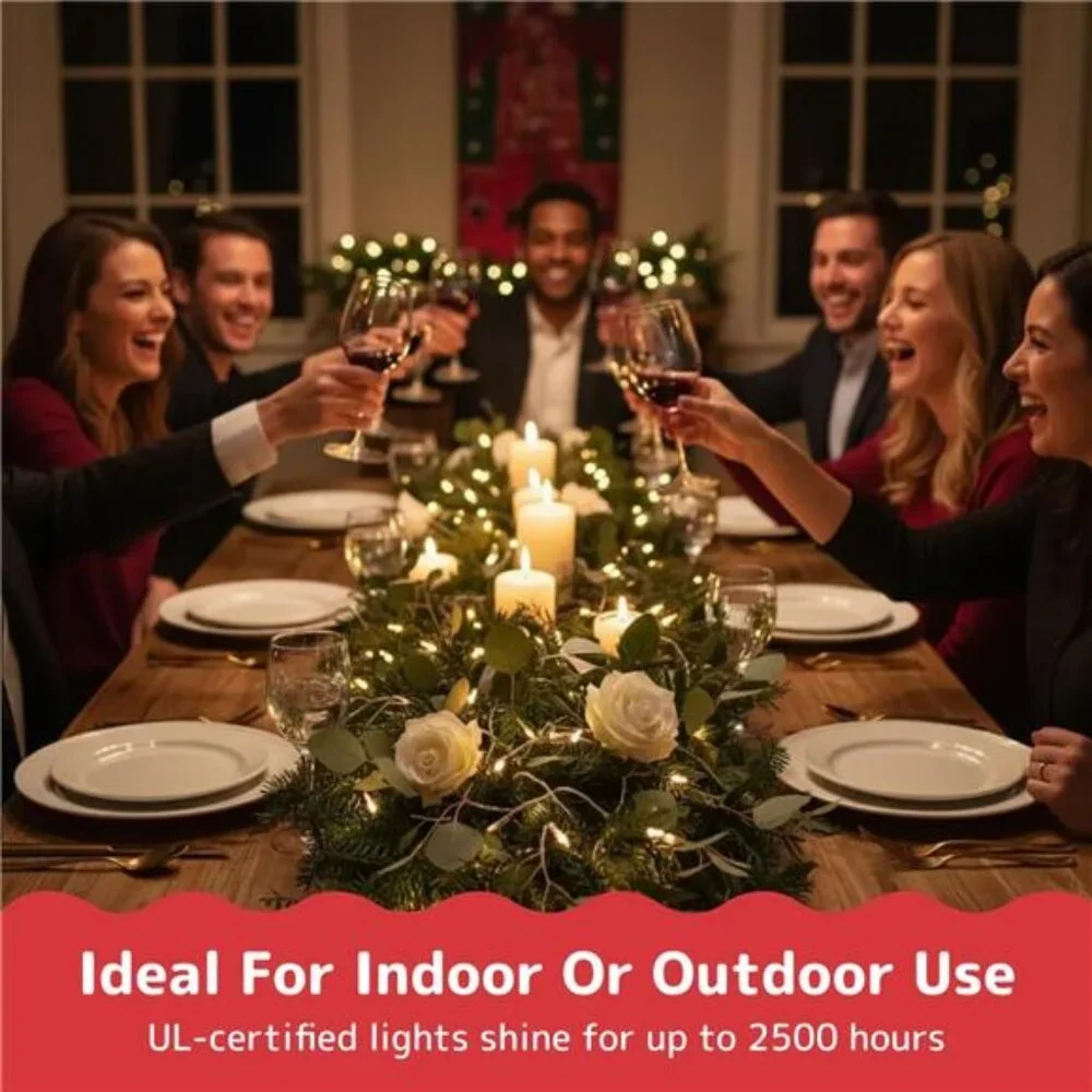 christmas string lights warm white 50 count indoor outdoor tree lights xmas